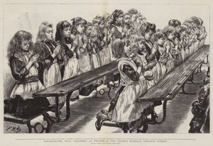 Whitechapel Way, kinderen in gebed in de kerkscholen, Osborne Street